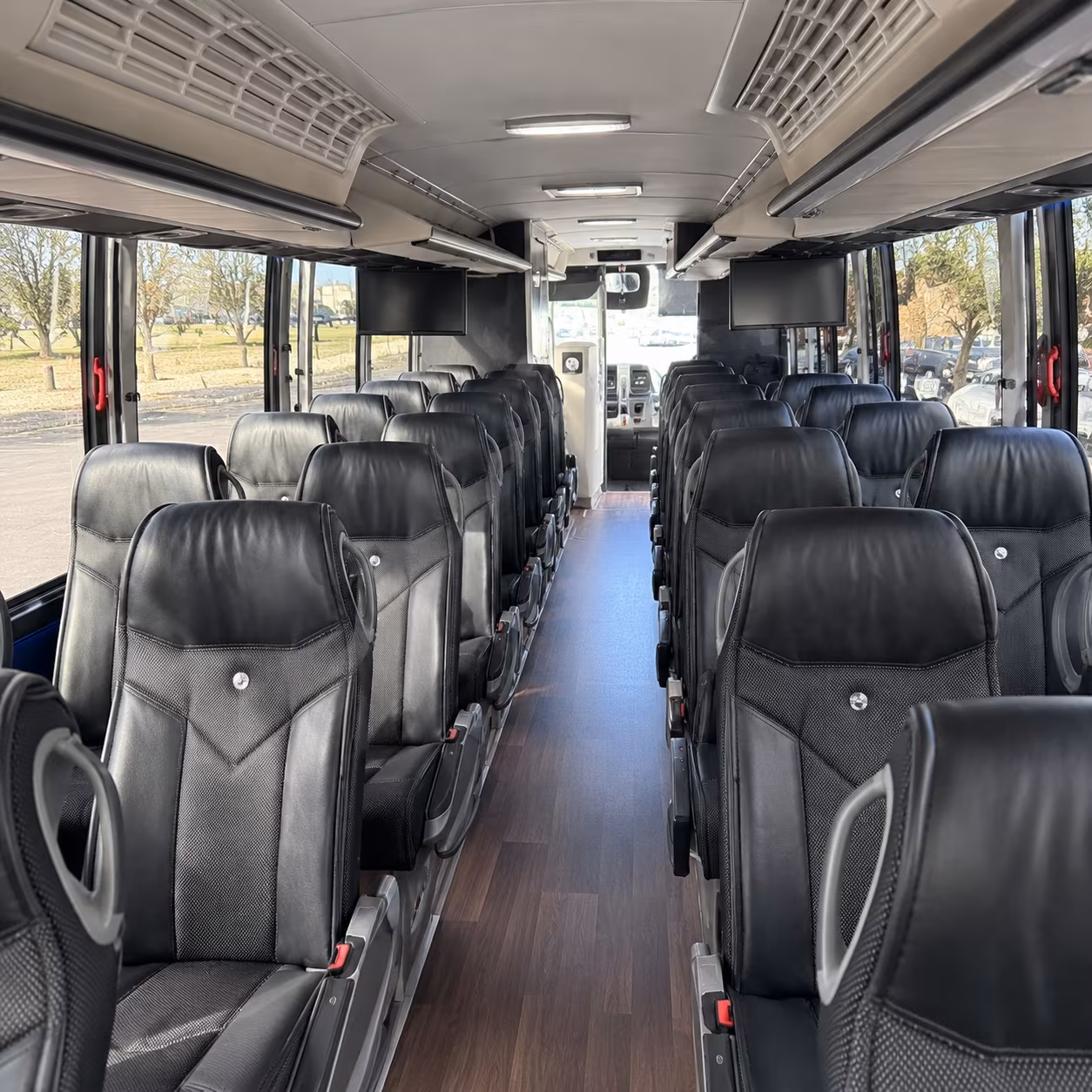 upland charter bus interior