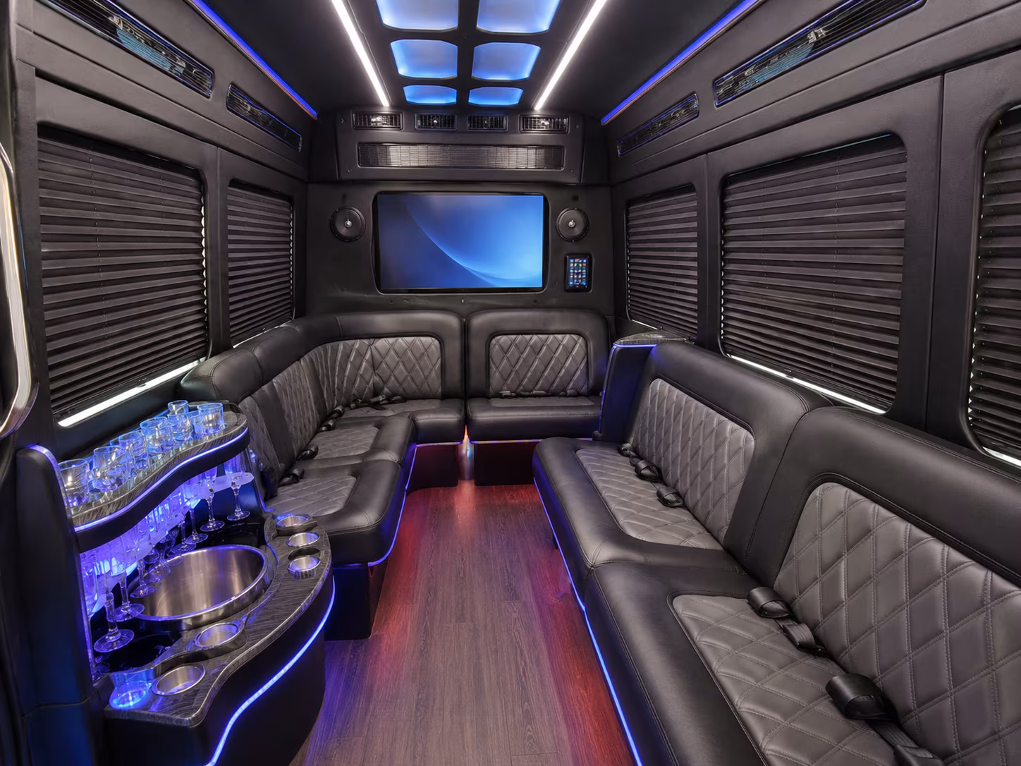 upland party bus interior